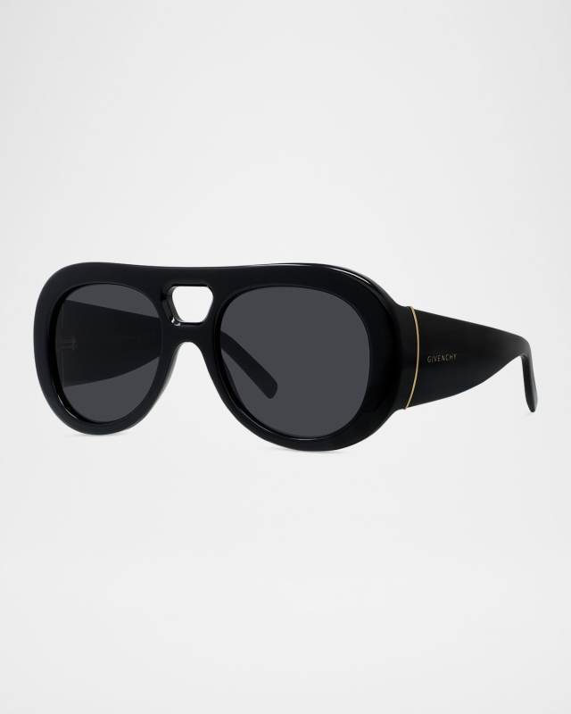 Bold Acetate Round Sunglasses